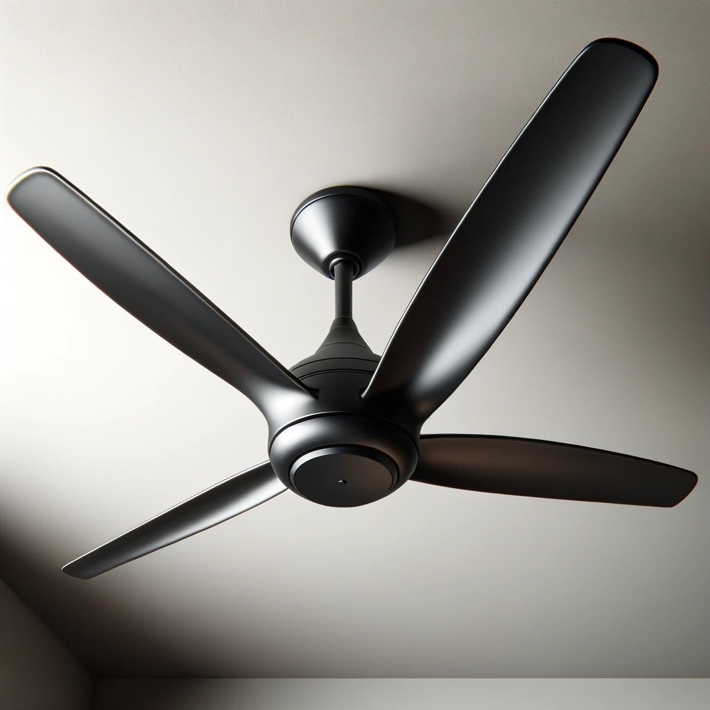 black ceiling fan