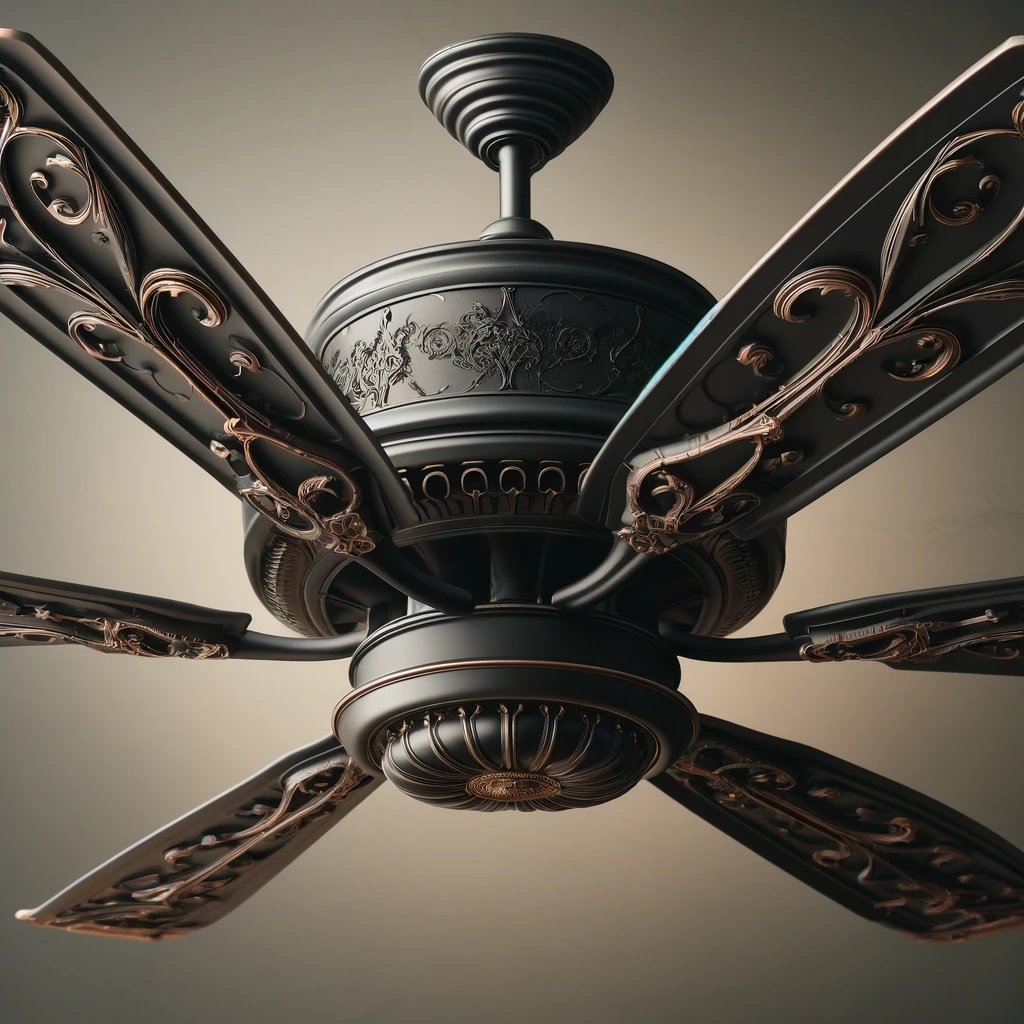 black ceiling fan